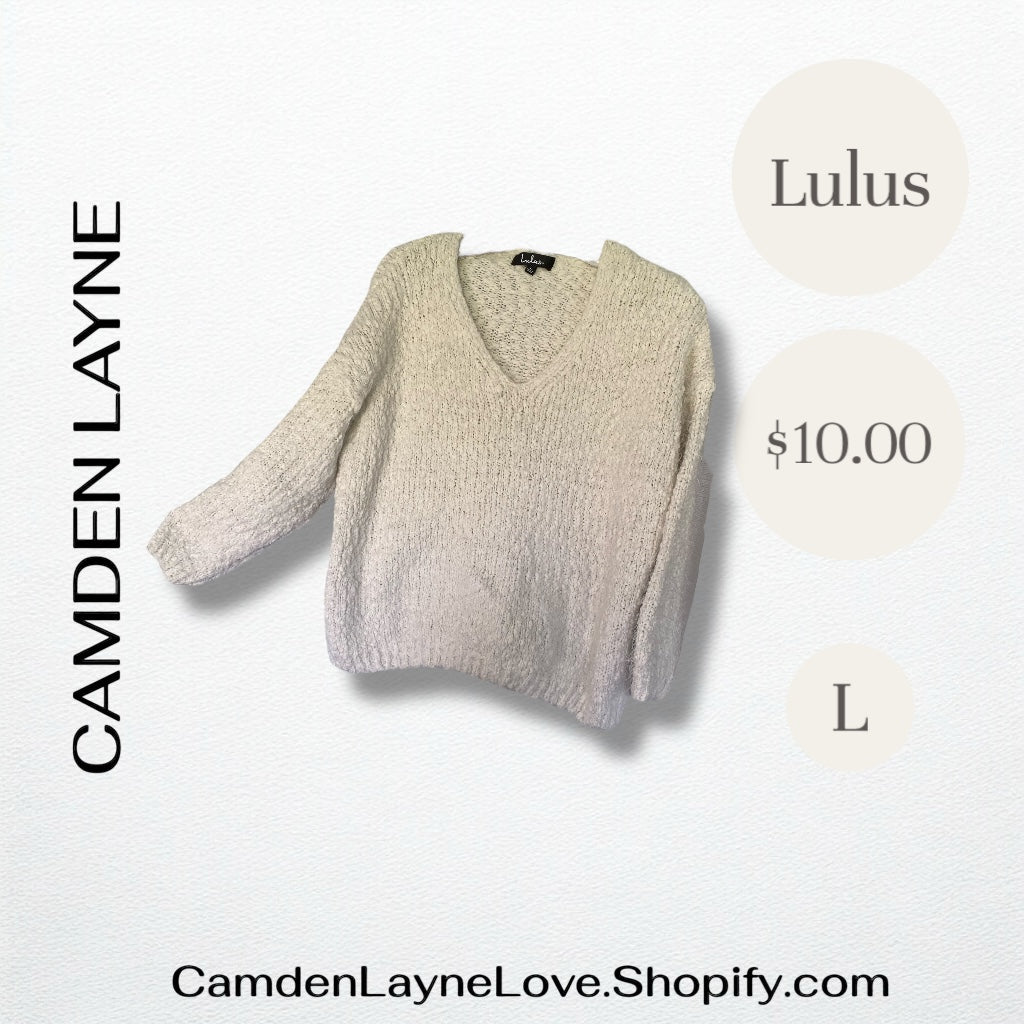 Lulus White Eyelash Sweater