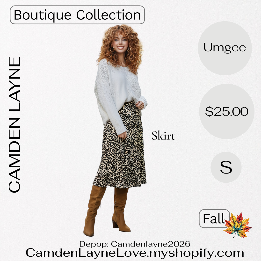 Umgee Pleated Maxi Skirt