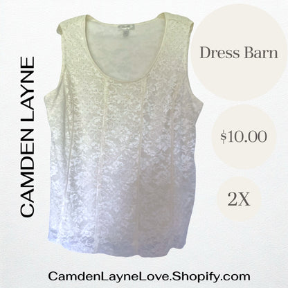 White Dress Barn Shiny Blouse