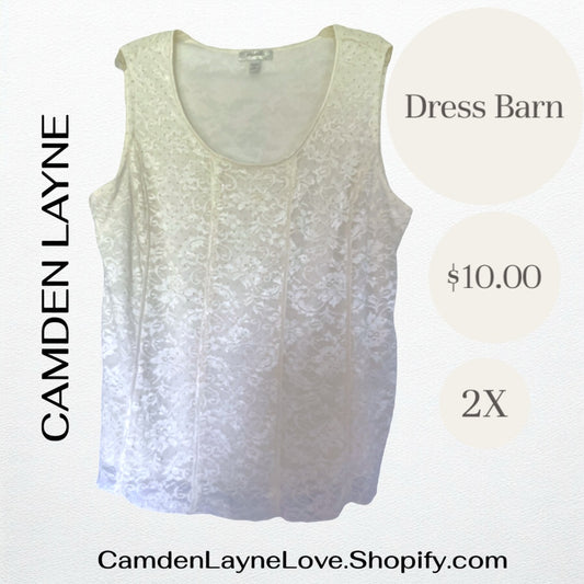 White Dress Barn Shiny Blouse