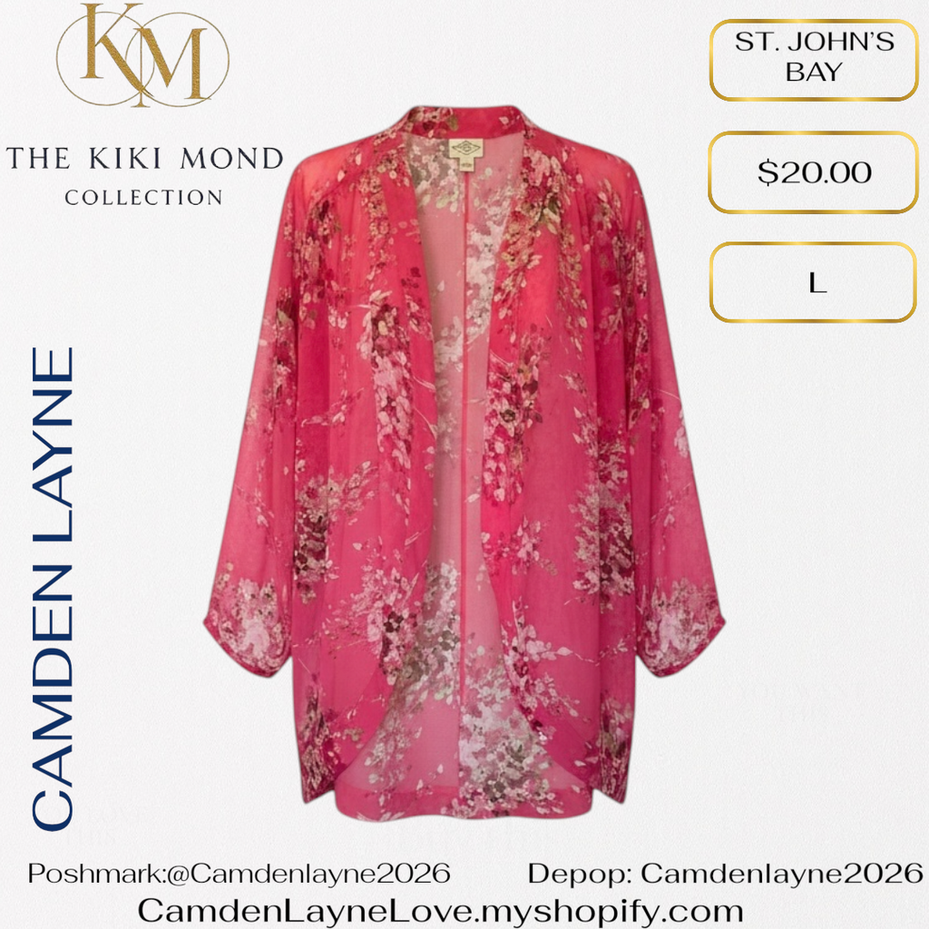 At.John’s Bay Pink Floral Kimono