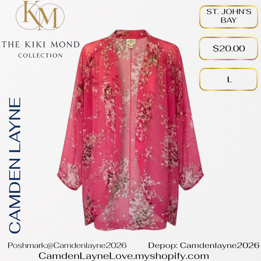 At.John’s Bay Pink Floral Kimono
