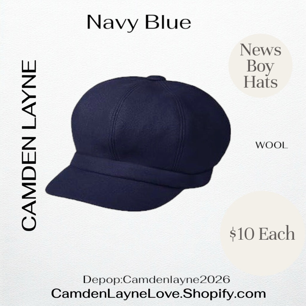 News Boy Navy Hat