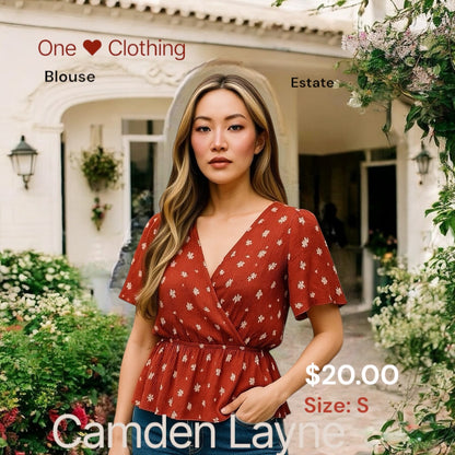 One ❤️ Clothing Wrap Blouse
