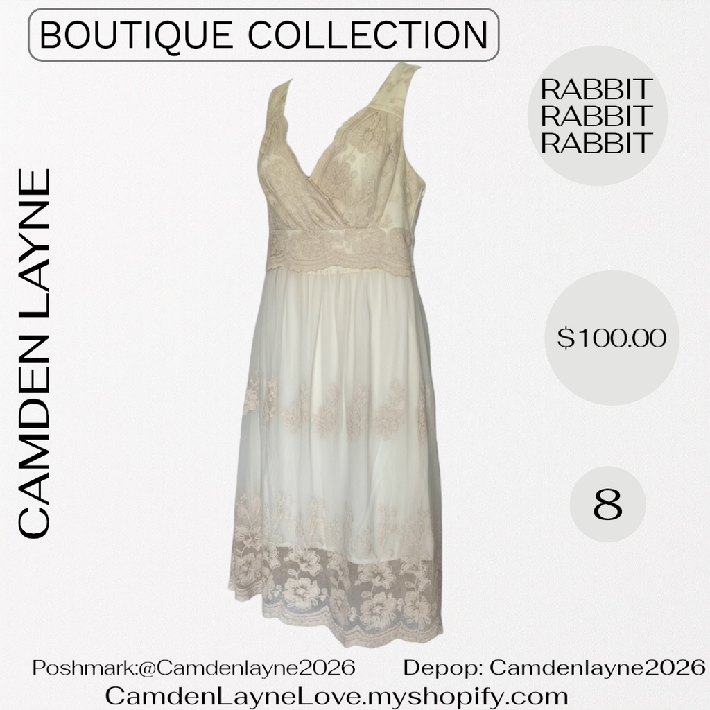 Rabbit Lace Embroidered Gown