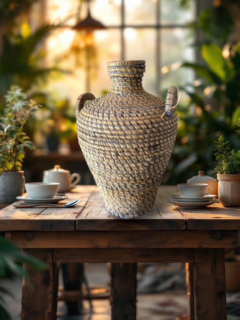 Vintage Hand Woven Basket - Camden Layne