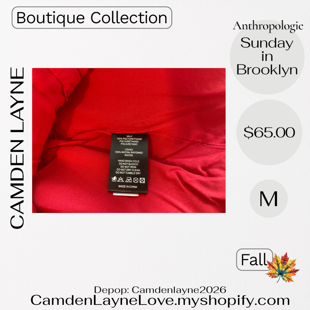 Anthropologie Red Bubble Skirt