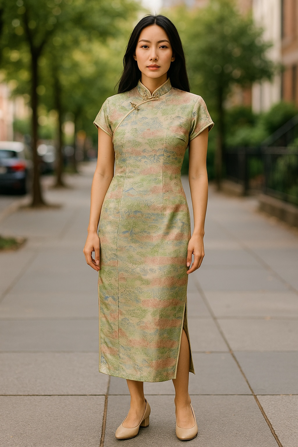 Vintage Embroidered Peomi Chengai Oriental Style Dress - Camden Layne