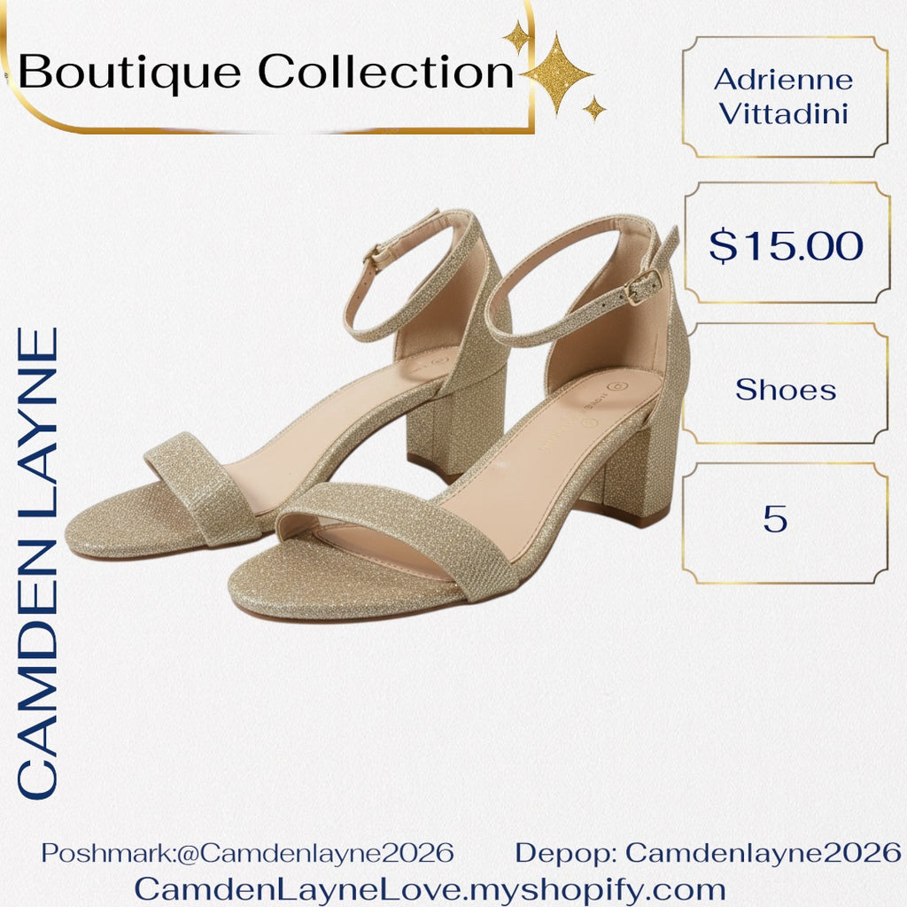 Adrienne Vittadini Gold Heels