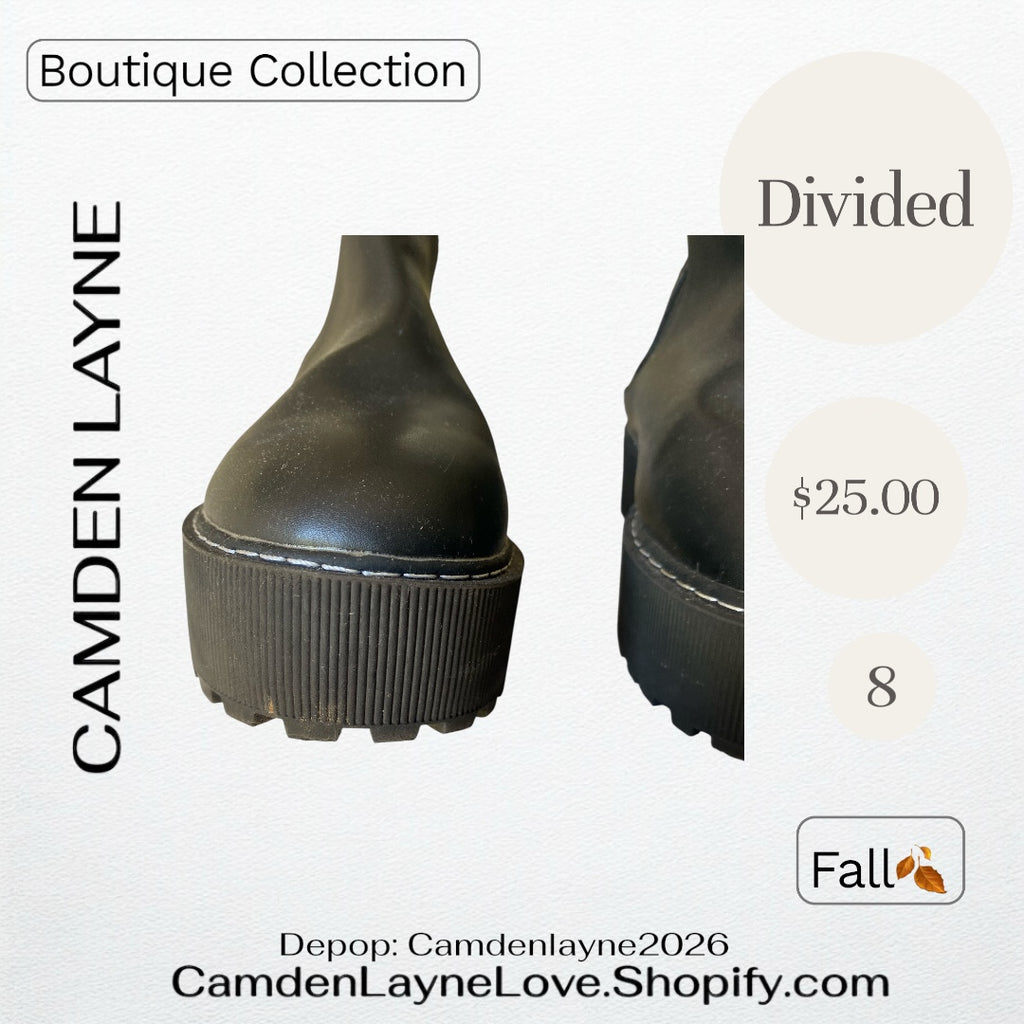 Divided Black Chelsea Boots 8-8.5