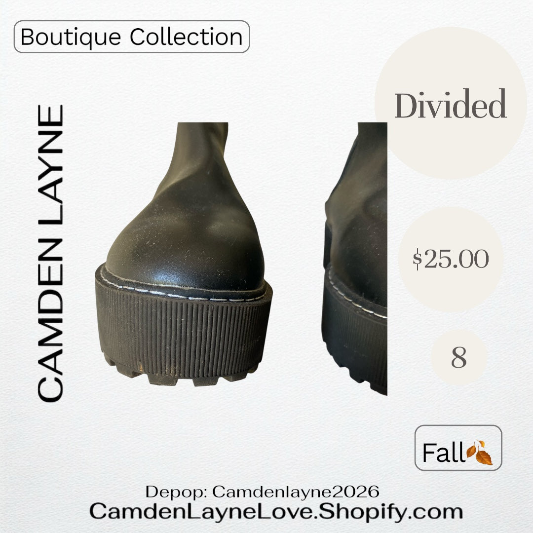 Divided Black Chelsea Boots 8-8.5