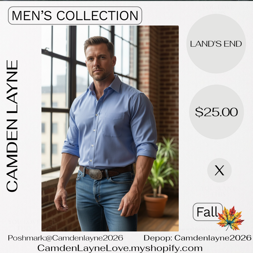 Lands End XL Blue Long Sleeve