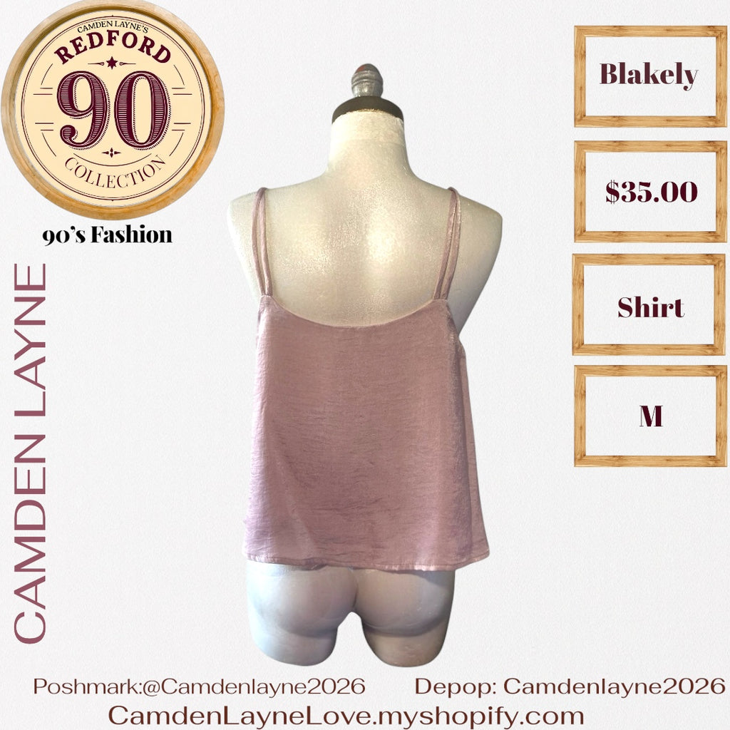 Blakely Pink Iridescent Crop Blouse