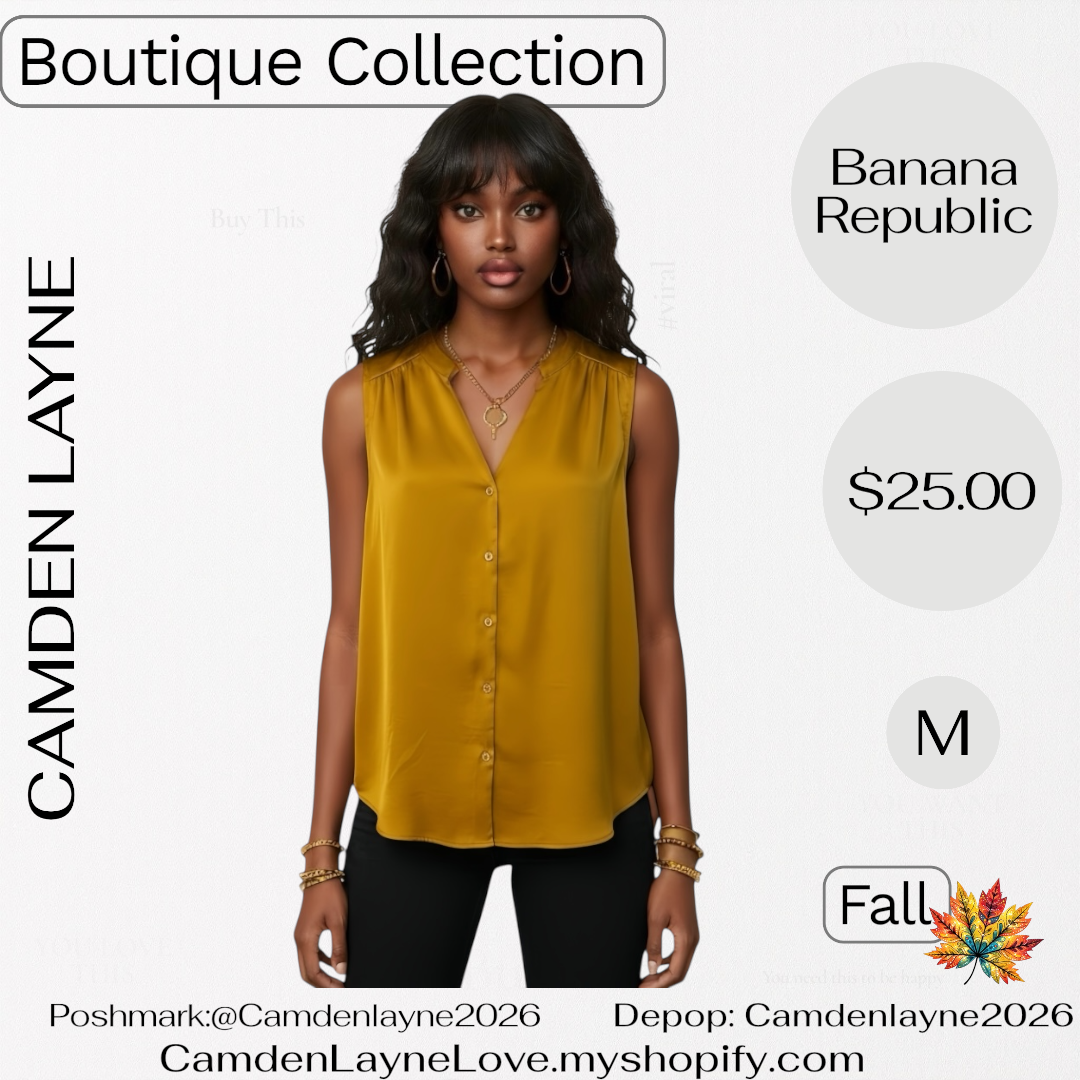 Banana Republic Mustard Blouse
