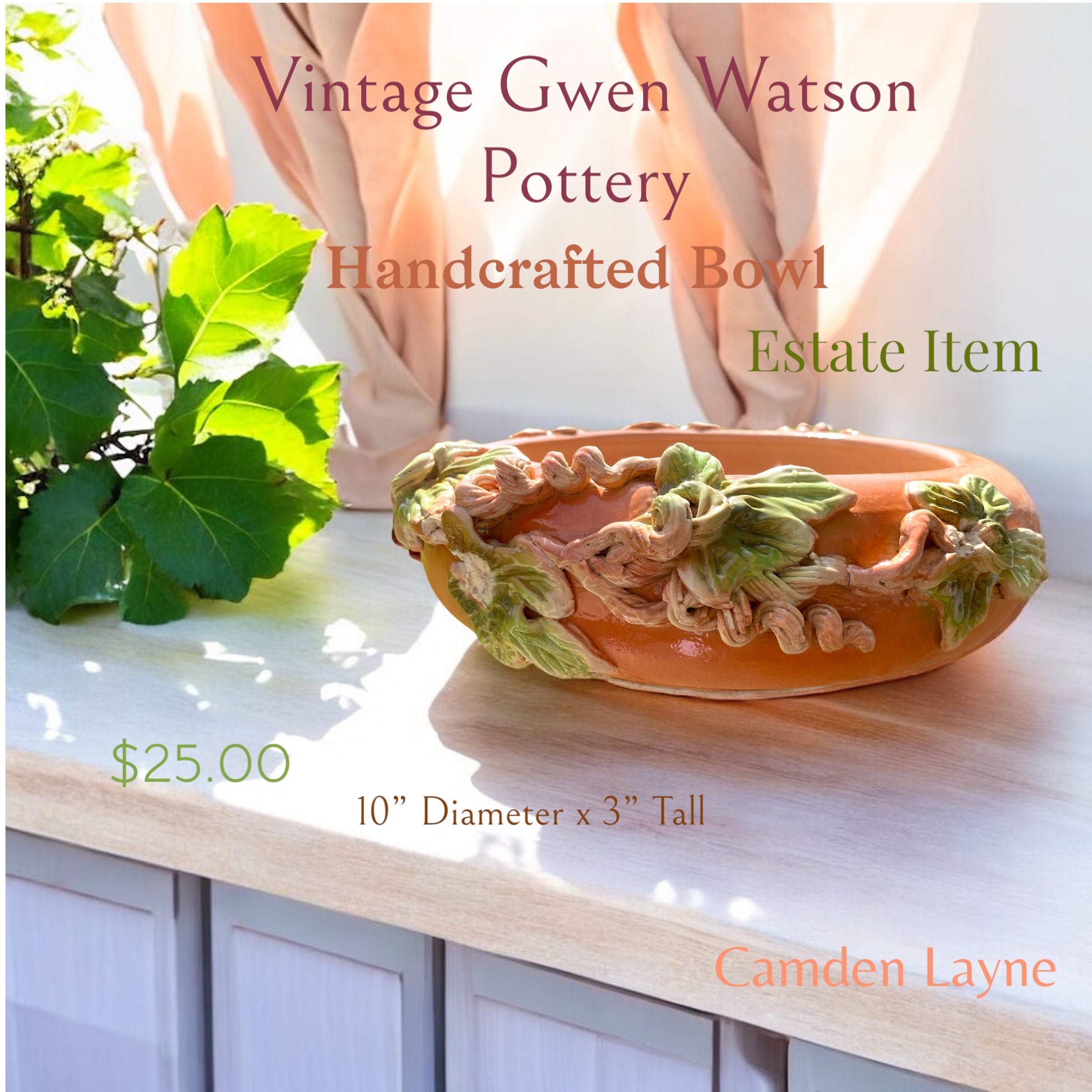 Vintage Gwen Watson Pottery - Camden Layne