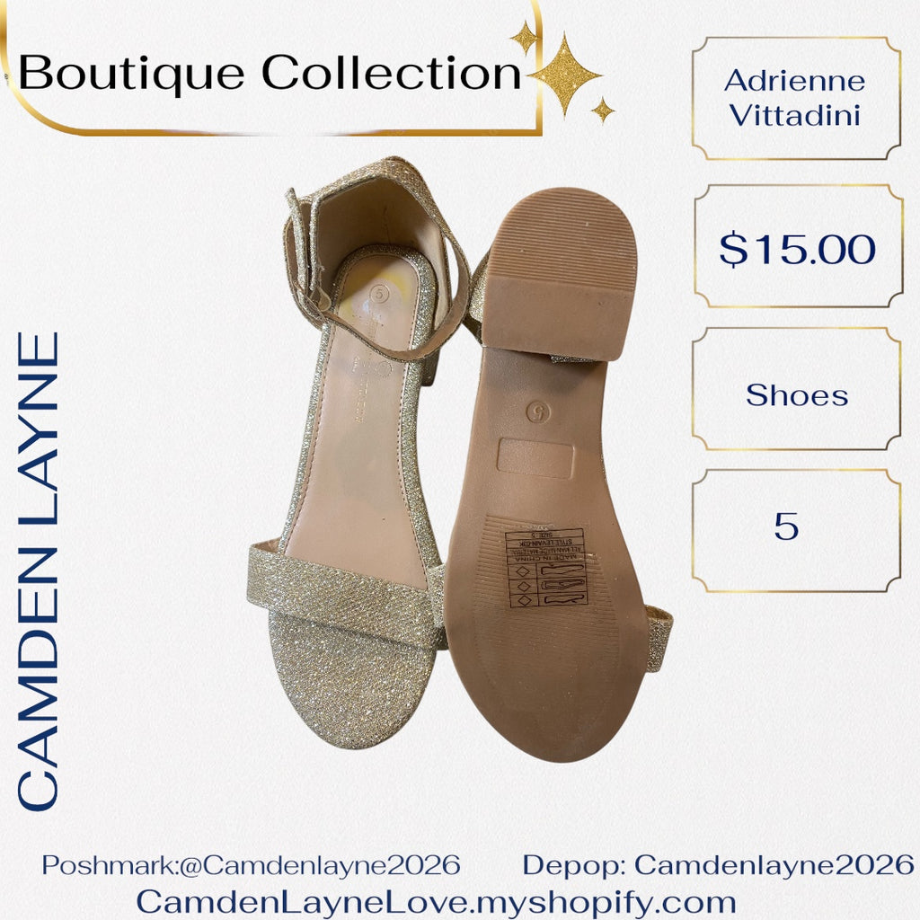 Adrienne Vittadini Gold Heels