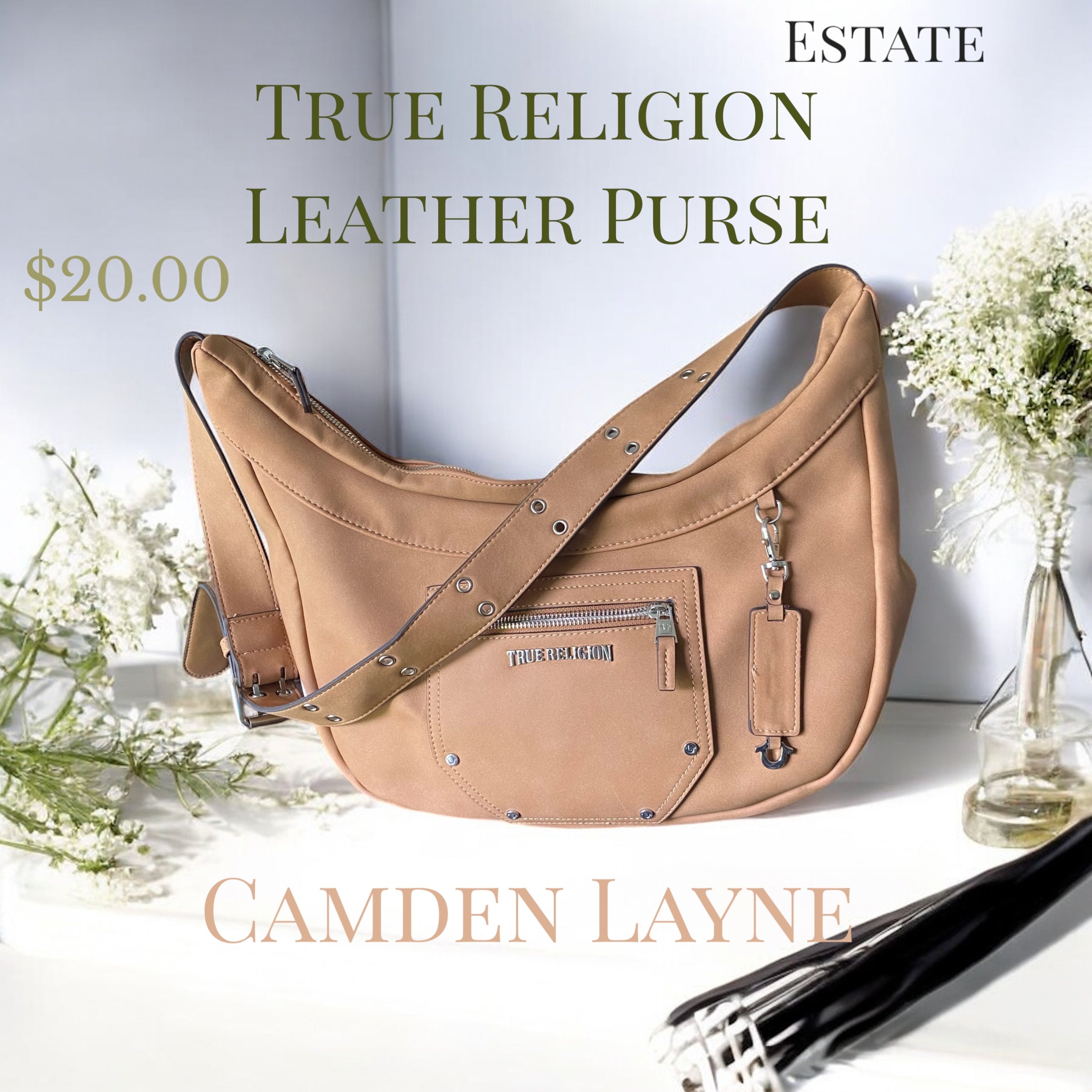True Religion Leather Purse - Camden Layne
