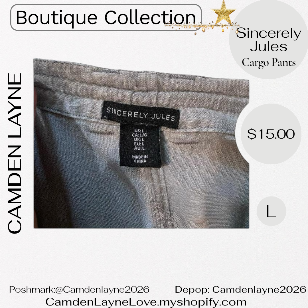 Sincerely Jules Gray Cargo Pants