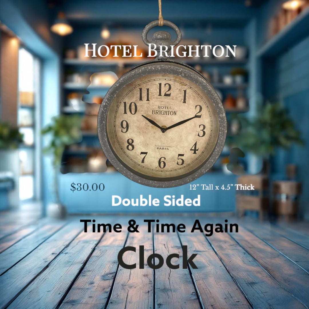 Brighton Double Sided Hanging Clock - Camden Layne