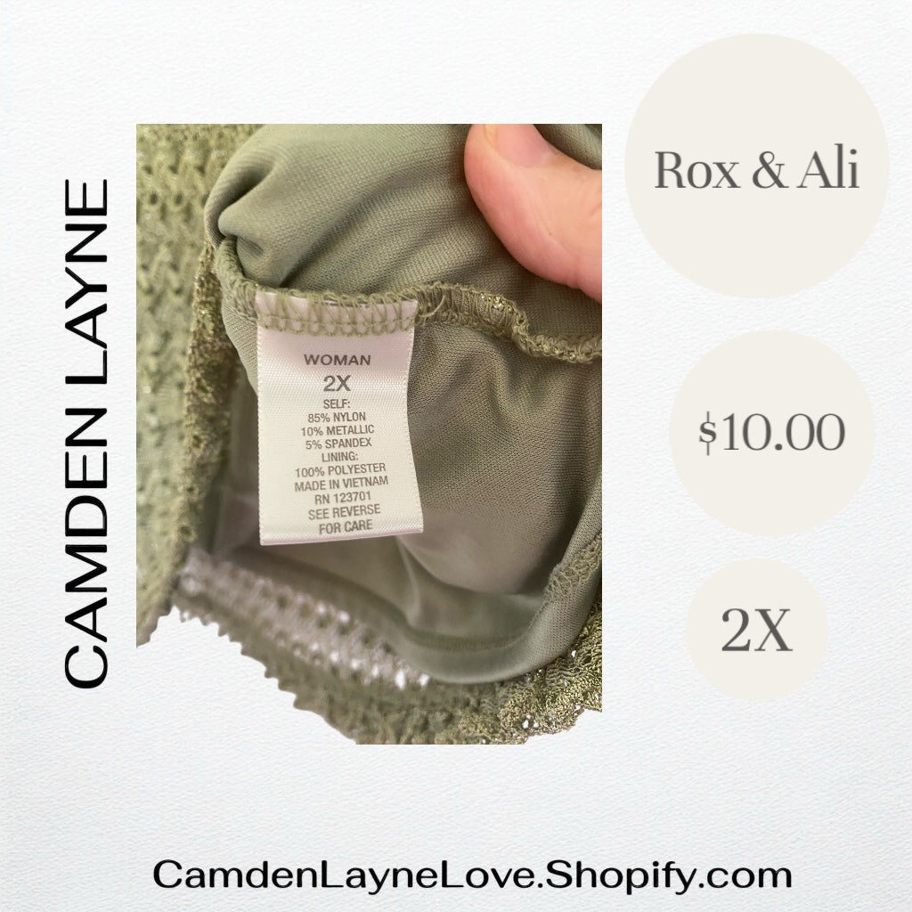 Rox & Ali Green Woven Top