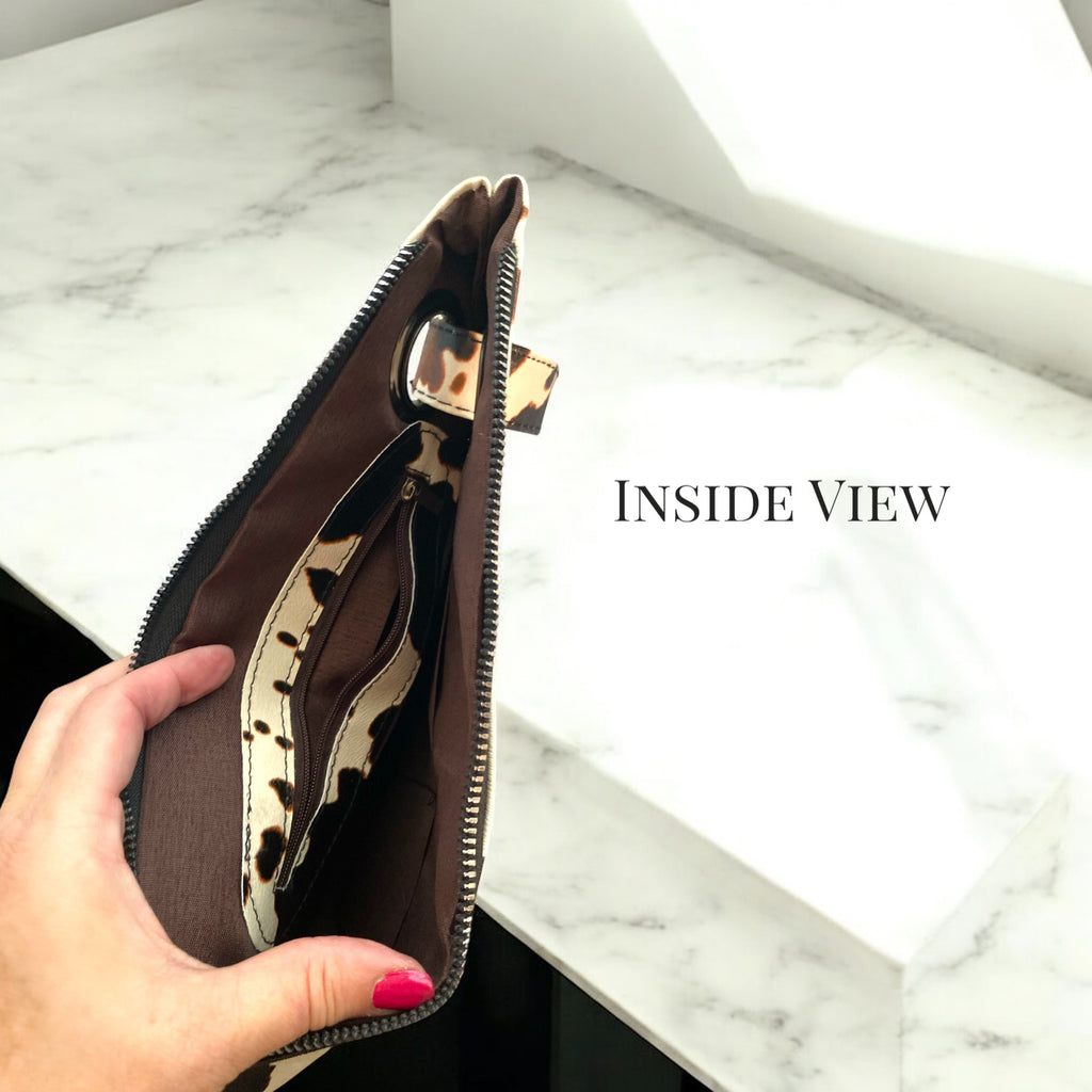 Cow Print Handbag - Camden Layne