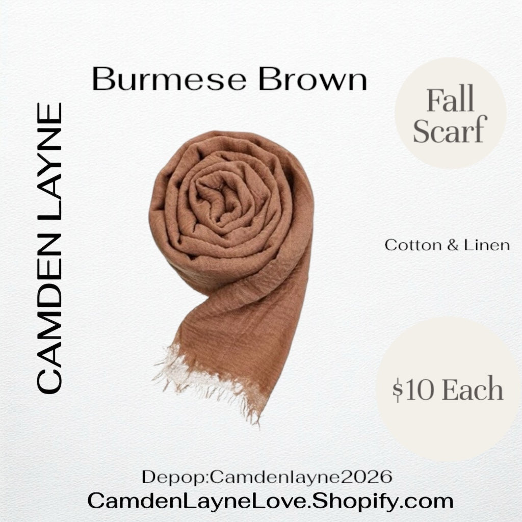 Burmese Brown Scarf