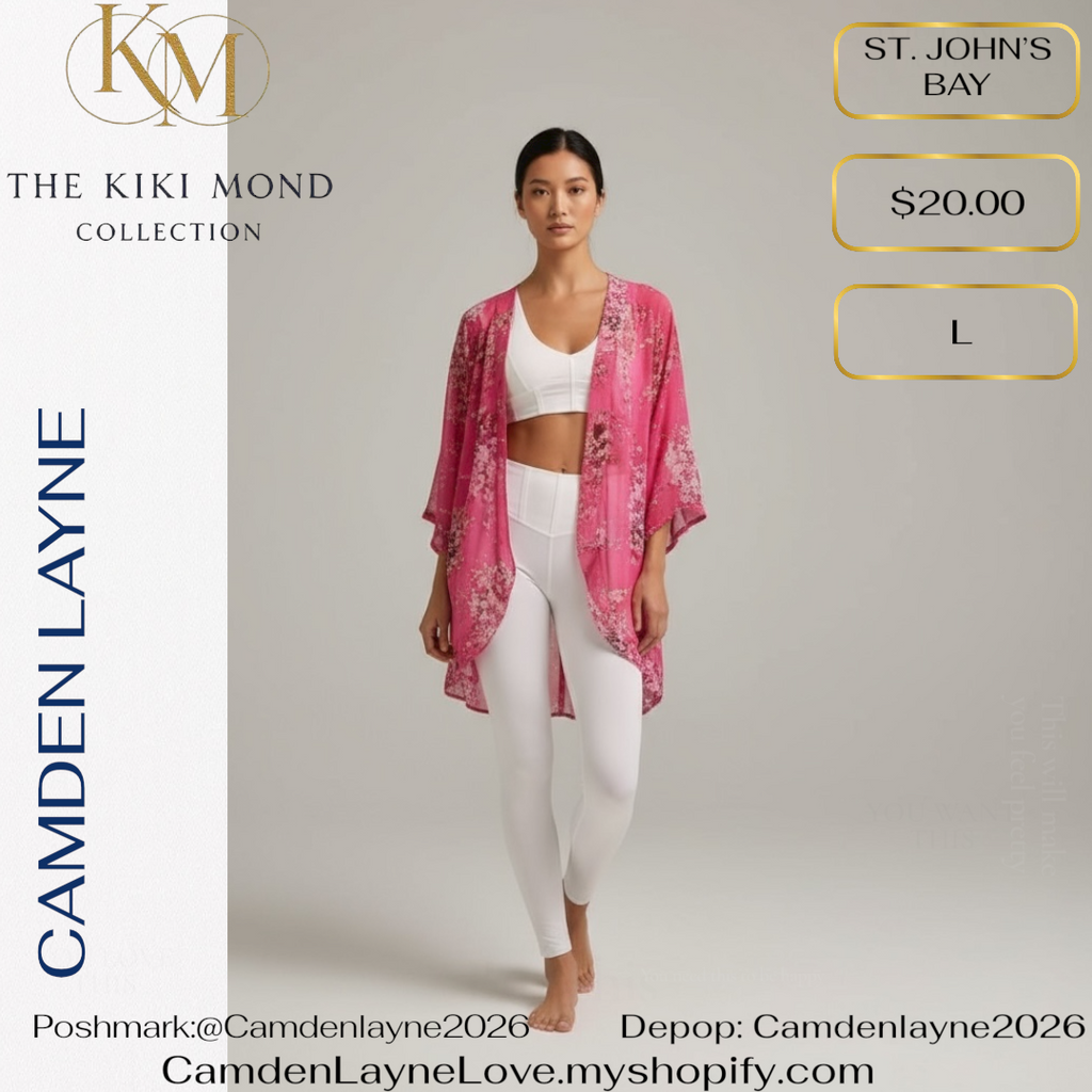 At.John’s Bay Pink Floral Kimono