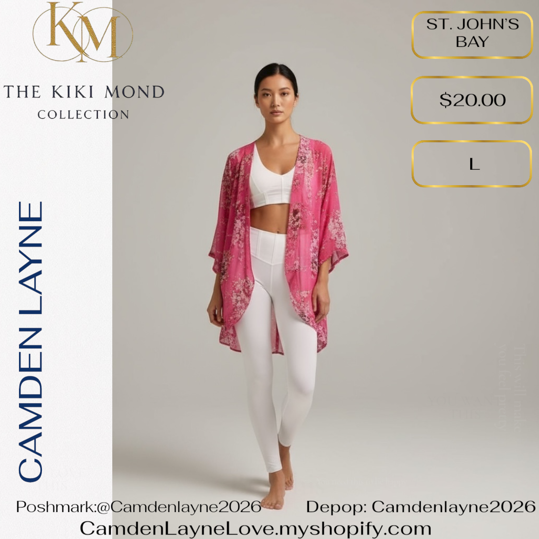 At.John’s Bay Pink Floral Kimono