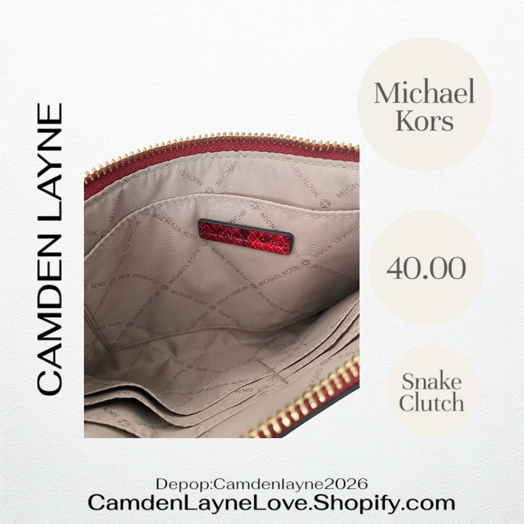 Michael Kors Snake Clutch