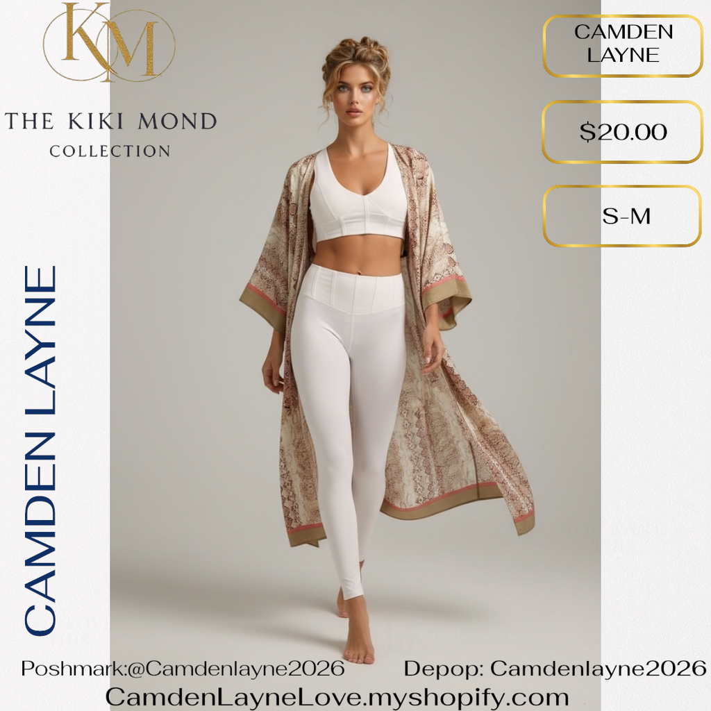 Camden Layne Snake Skin Print Cardigan Style Kimono