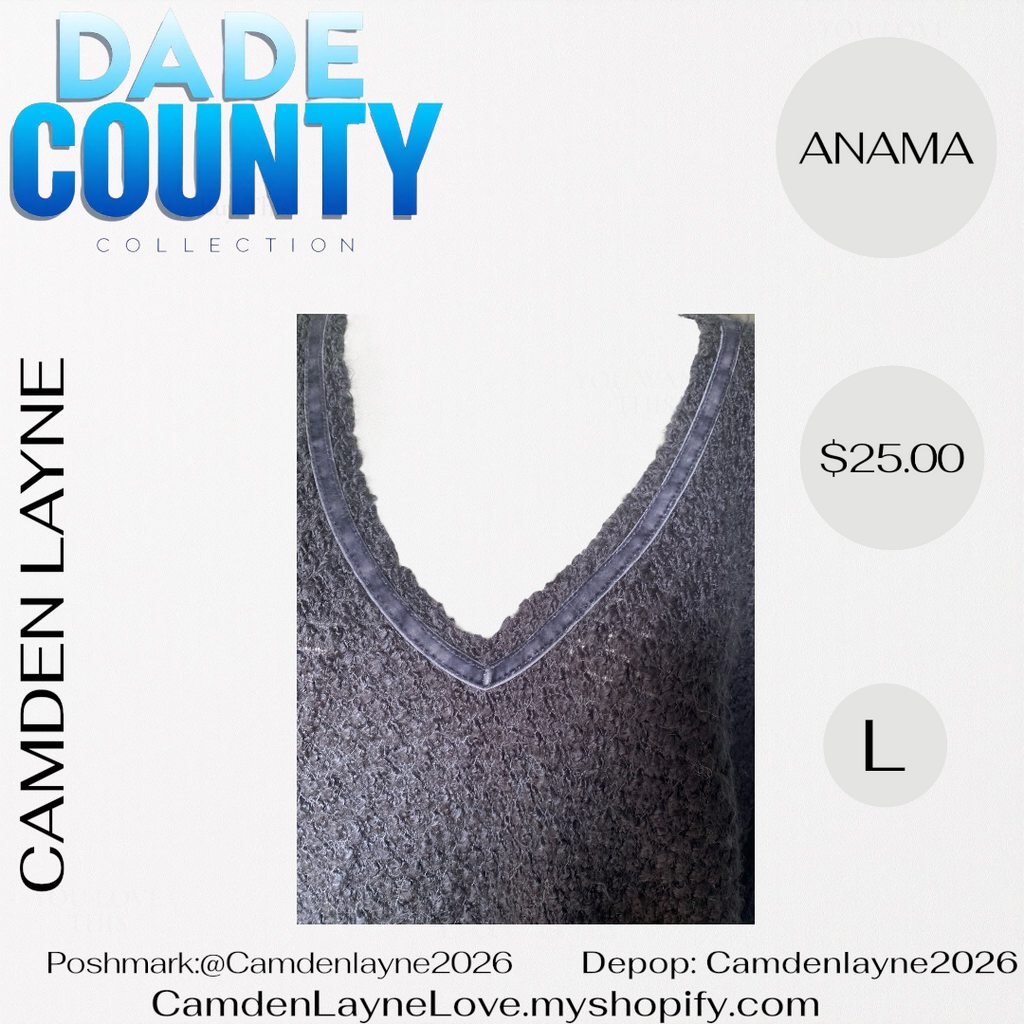 ANAMA Dark Gray Knitted Pullover