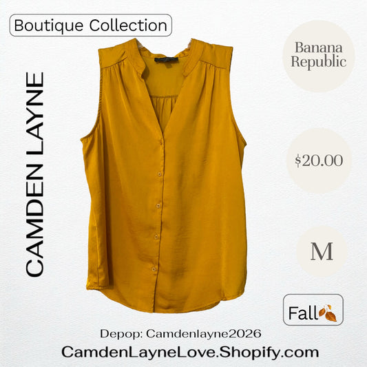 Banana Republic Mustard Blouse