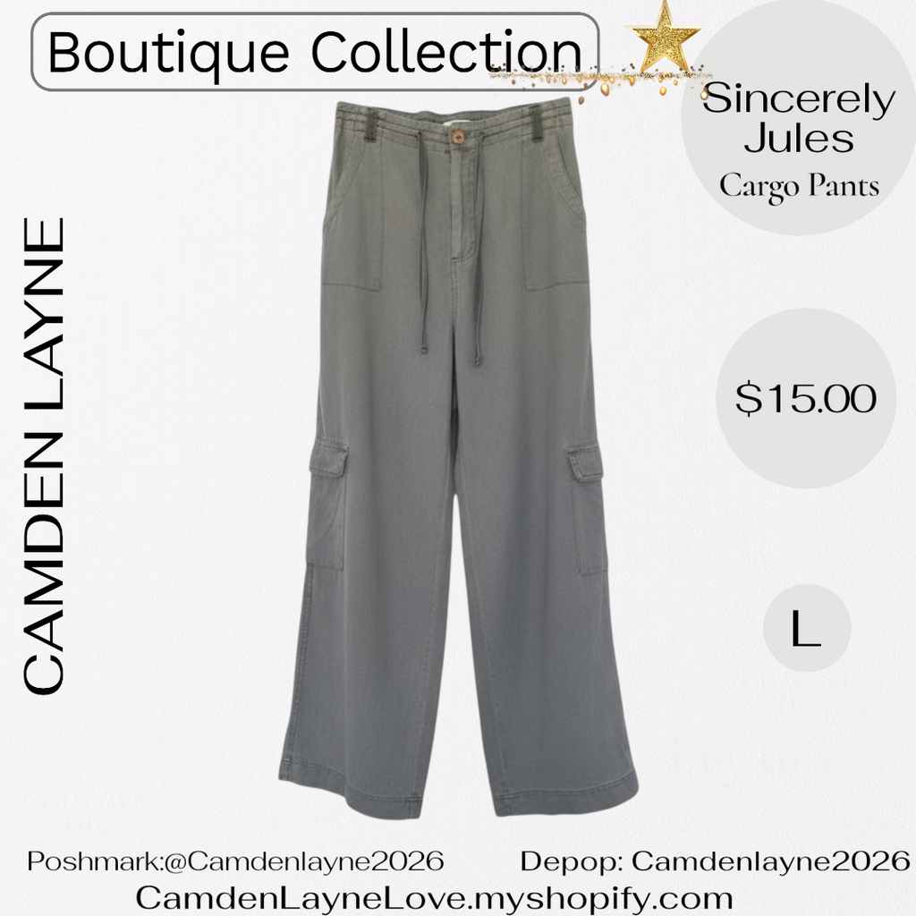 Sincerely Jules Gray Cargo Pants