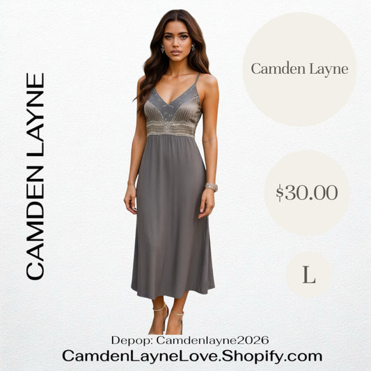 Silver Slip Dress