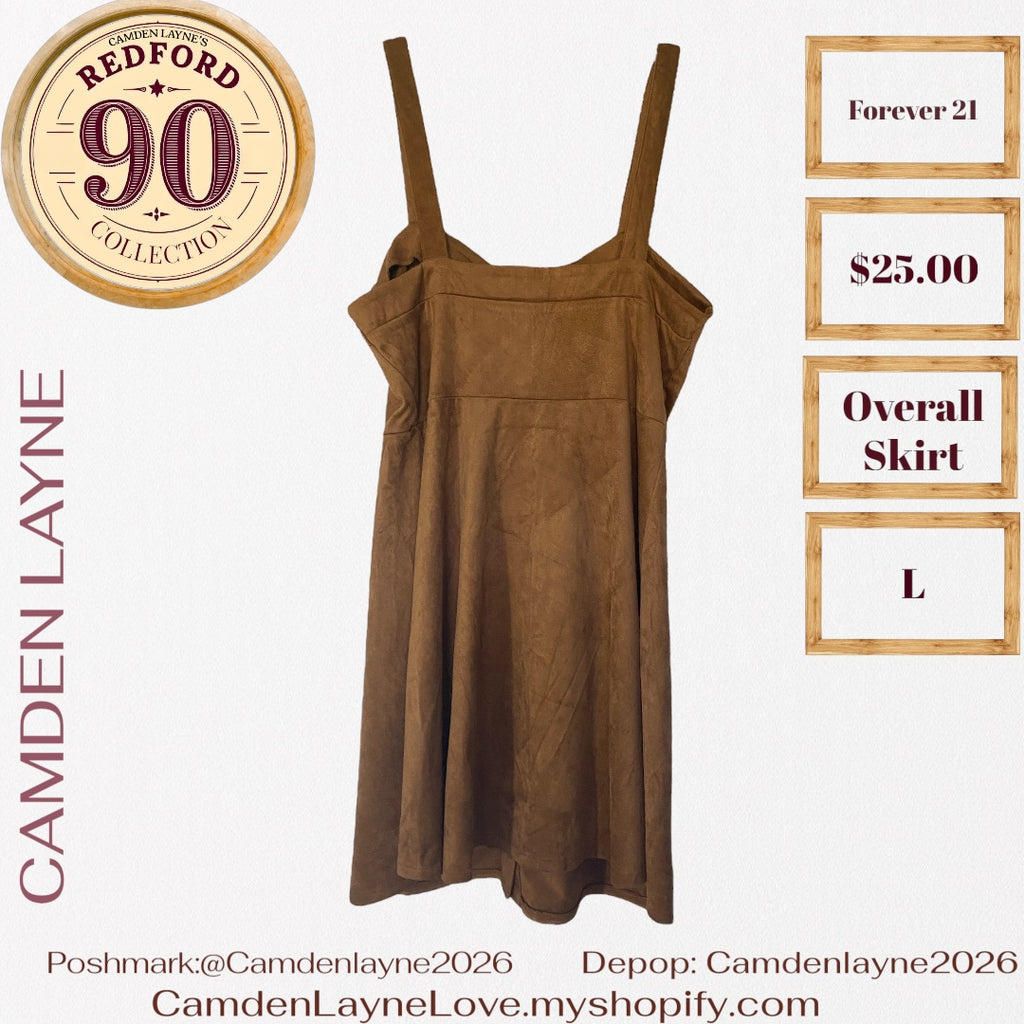 Forever 21 Brown Suade Overall Dress
