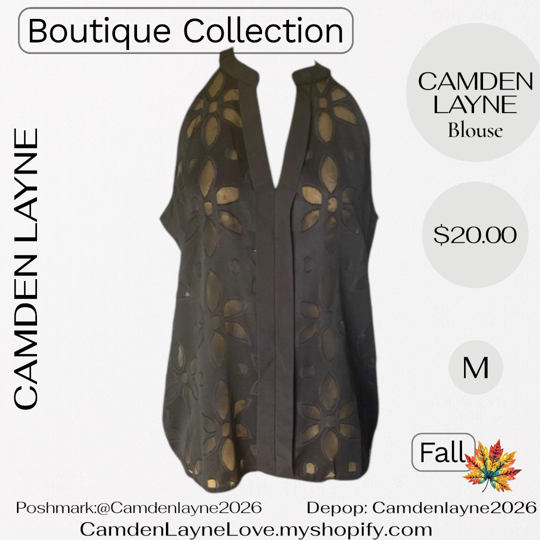 Camden Layne Mesh Embroidered Blouse