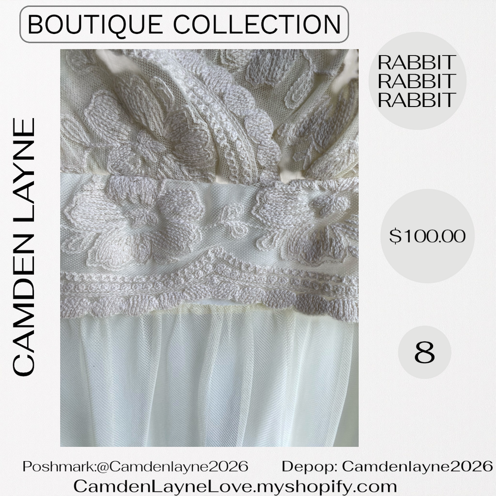 Rabbit Lace Embroidered Gown