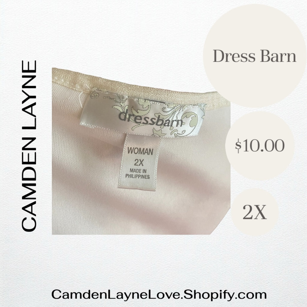 White Dress Barn Shiny Blouse