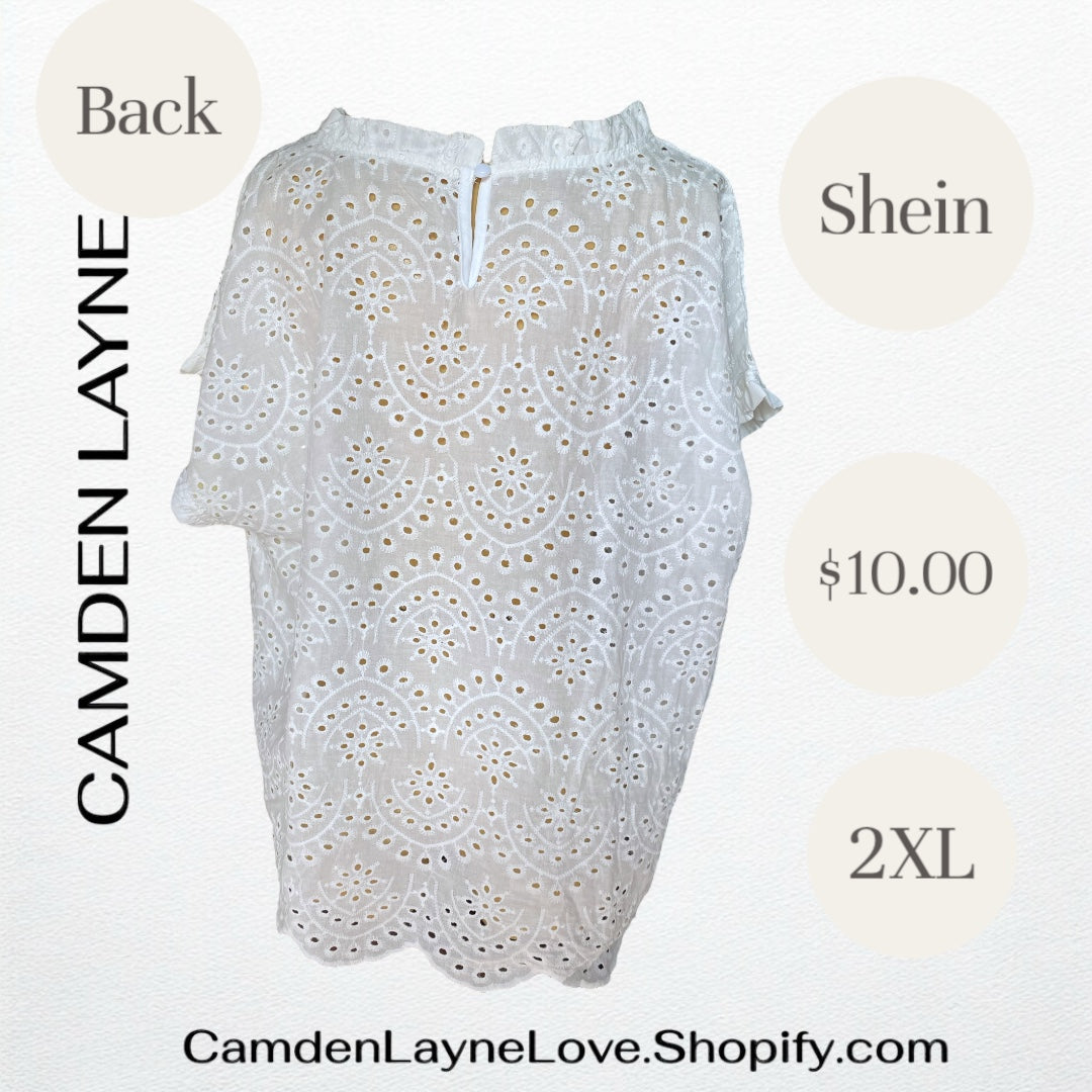 SHEIN White Eyelet