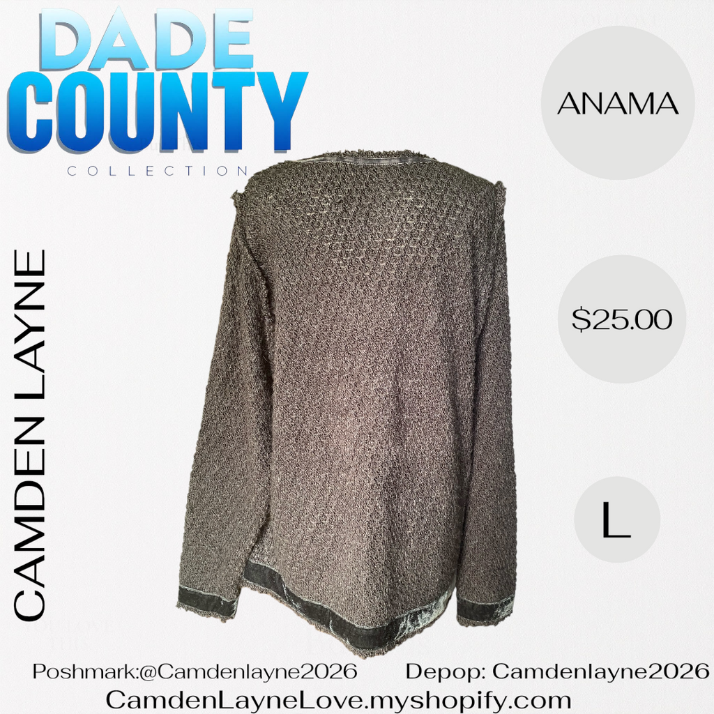 ANAMA Dark Gray Knitted Pullover