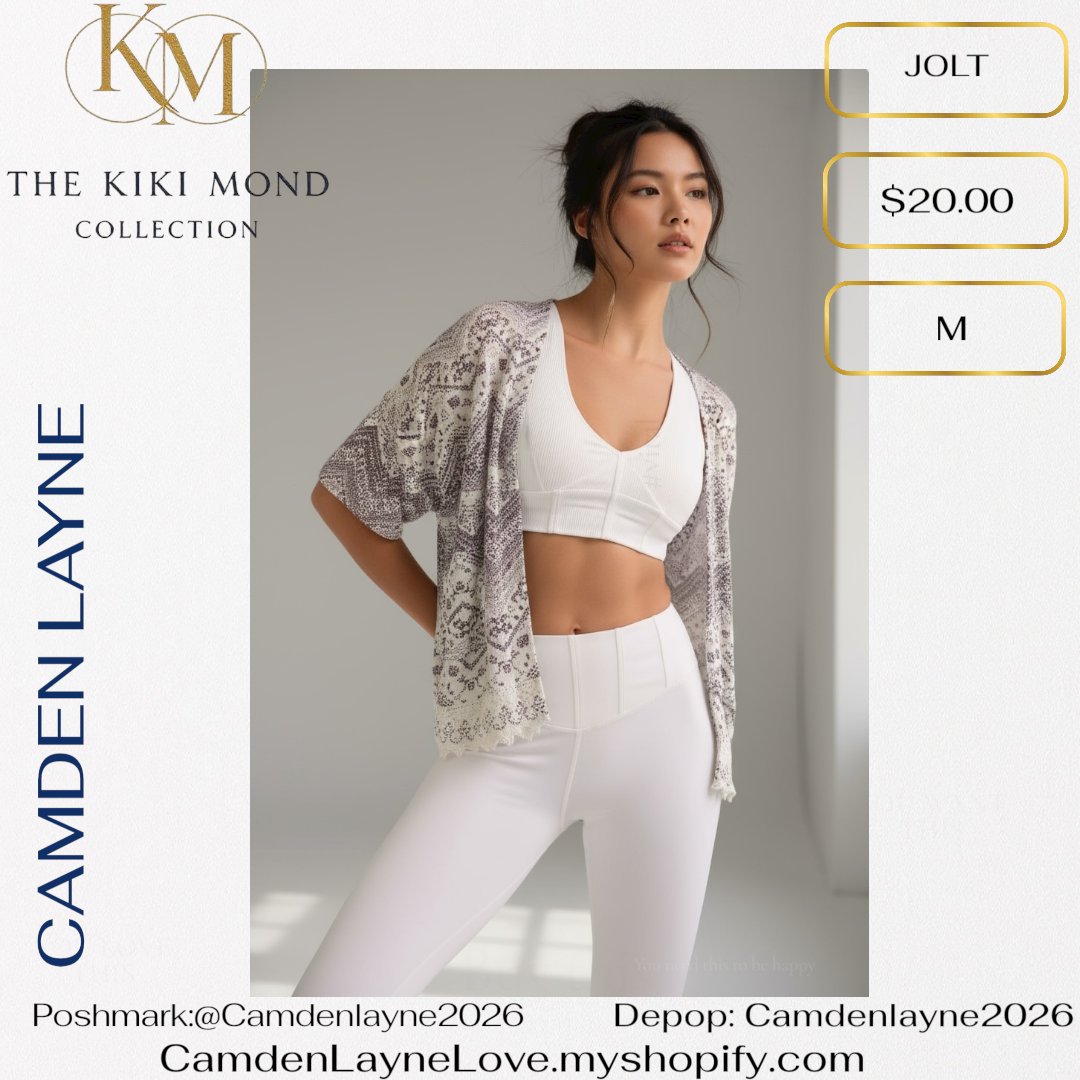 White & Light Purple Grey Lace bottom Kimono