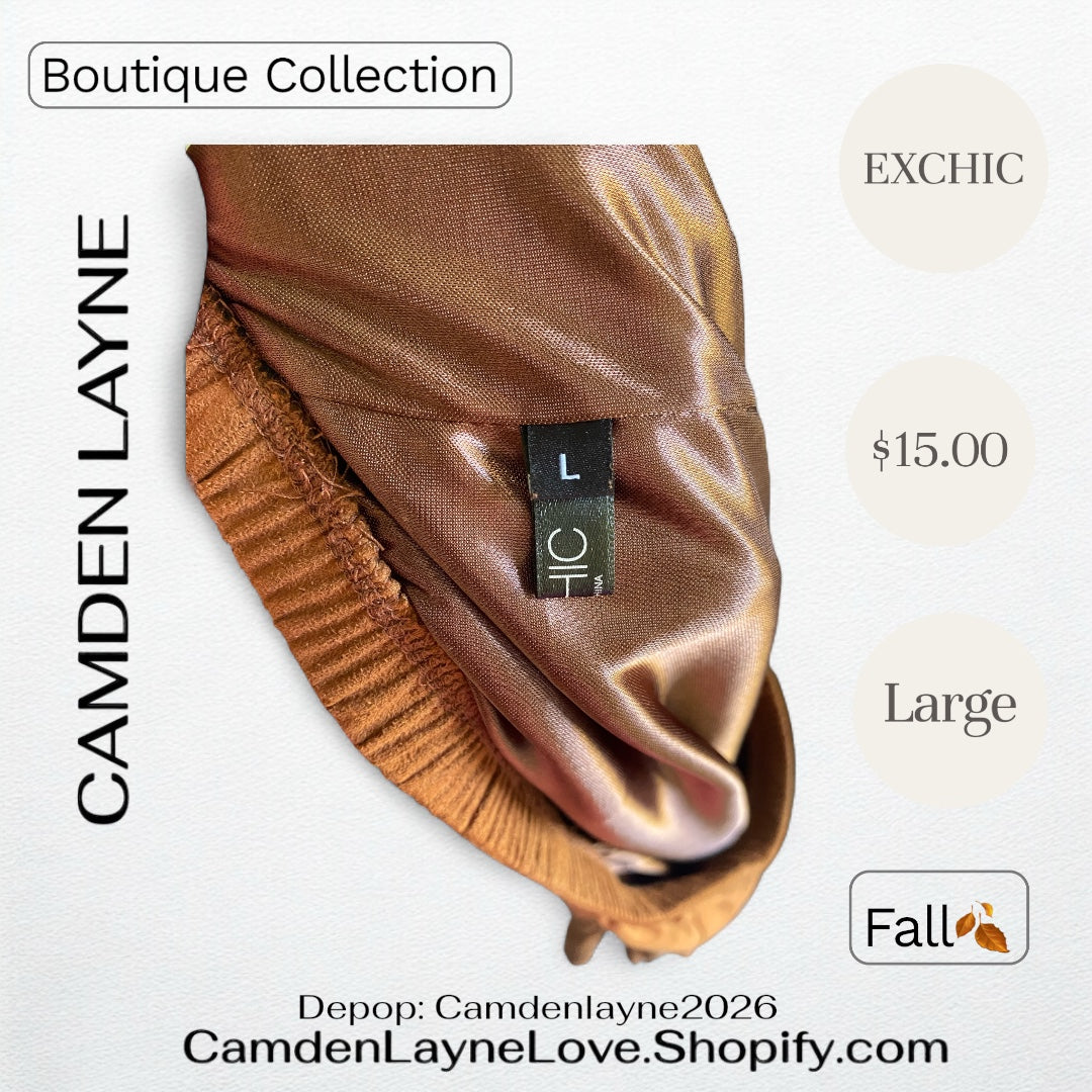 Exchic Faux Suede Long Skirt