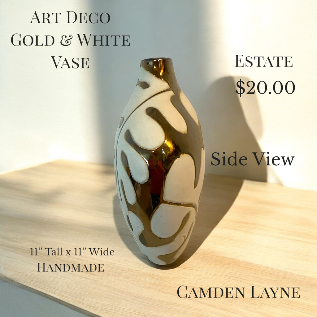 Gold Dipped & Ivory Vase - Camden Layne