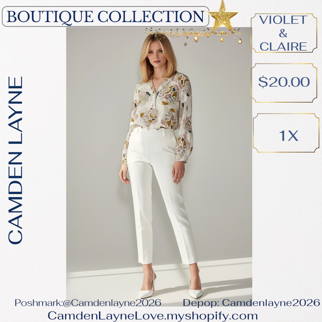 Violet & Clair Tranquil Print will bell sleeves