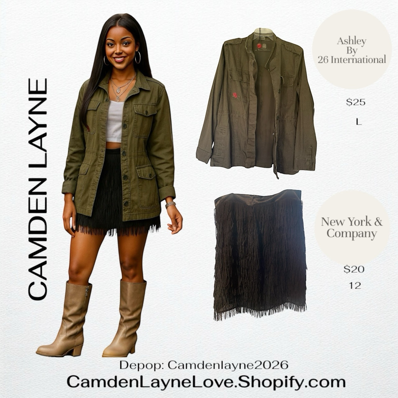 Ashley Army Green Jacket