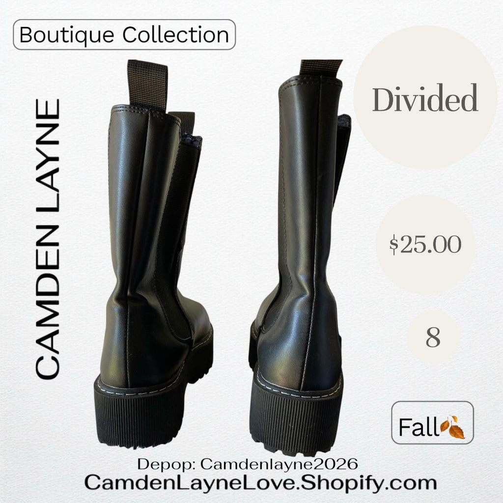 Divided Black Chelsea Boots 8-8.5
