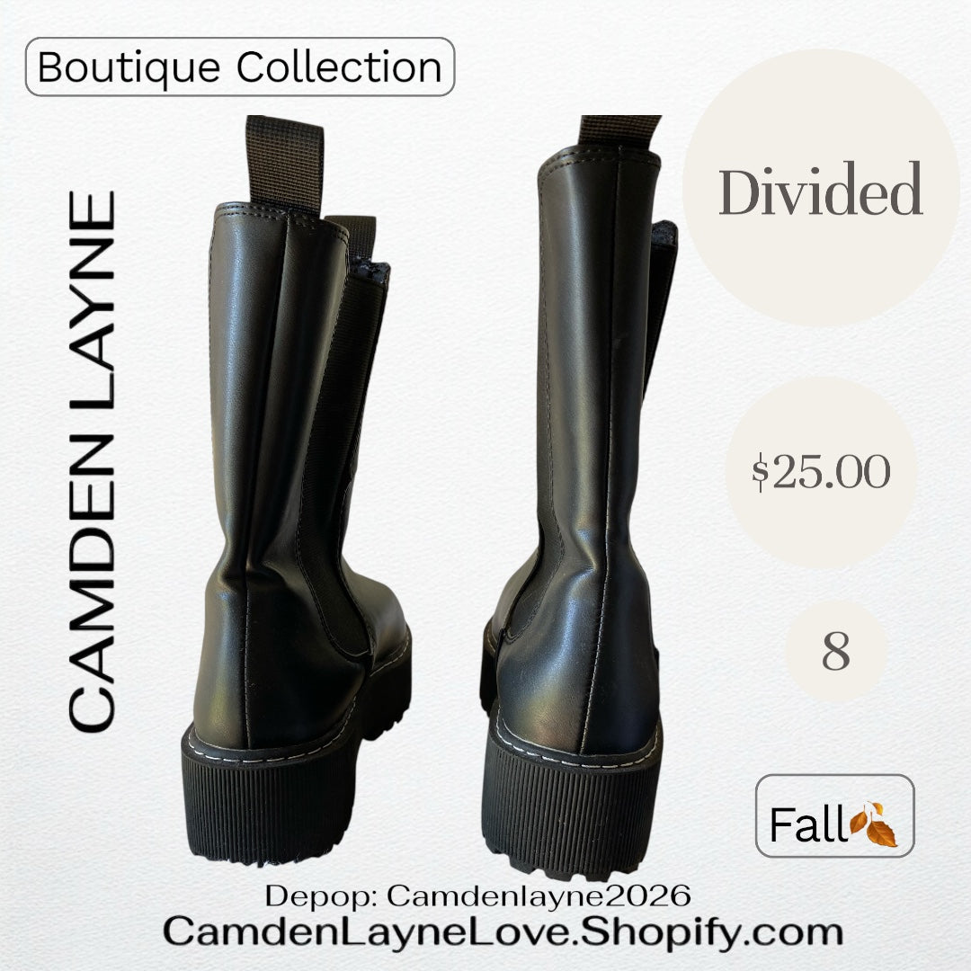 Divided Black Chelsea Boots 8-8.5