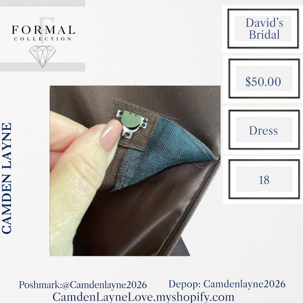 Chocolate Brown Davids BridalFormal Gown