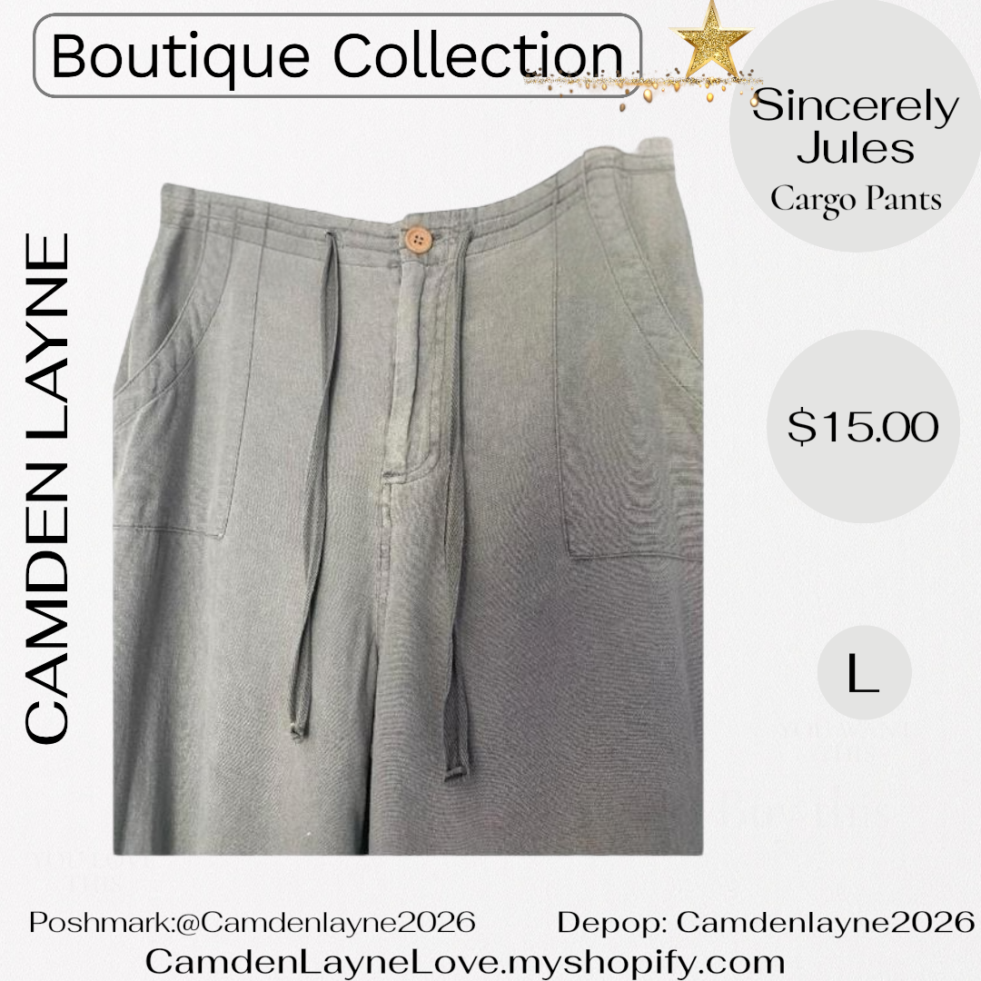 Sincerely Jules Gray Cargo Pants