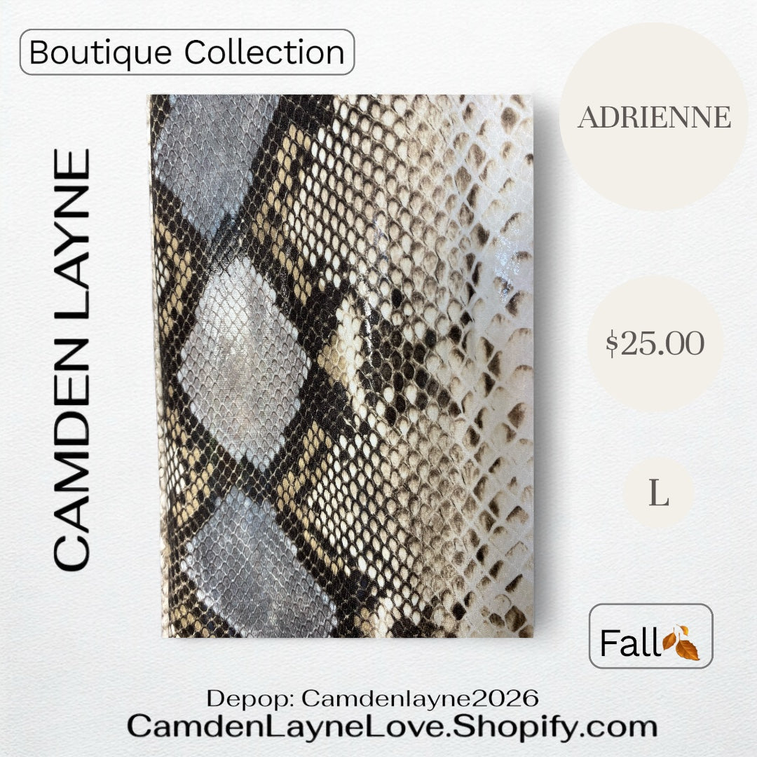 Adrienne Snake Print Flare Leg Pants